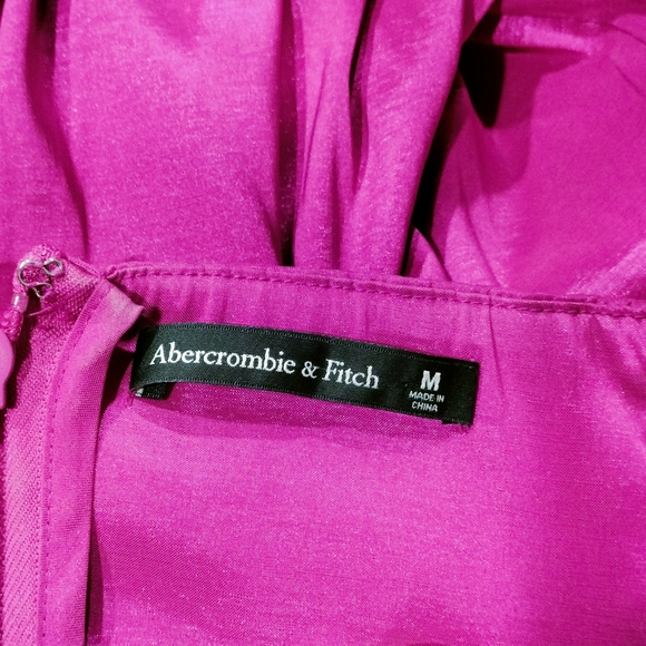 Abercrombie & Fitch Taffeta Off-The-Shoulder Midi Dress Sz M - Picture 4 of 6